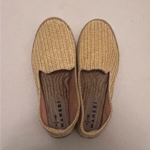 MANEBI Jute Women's Tan Espadrille Shoes Size 38 or 7 1/2
